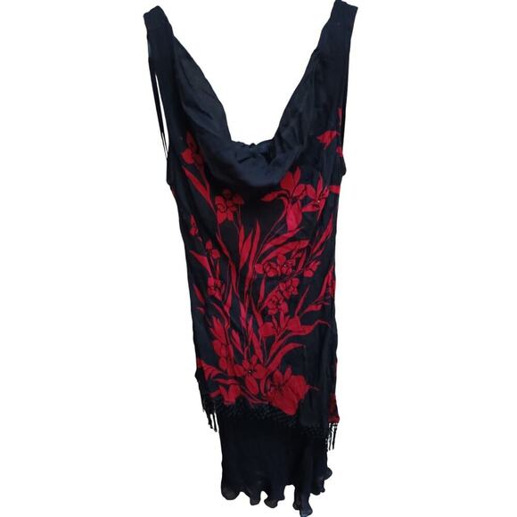 Eva Blue Cocktail party Dress sz 10 Red And Black - Picture 9 of 10